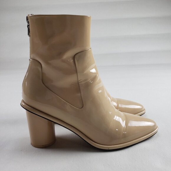 Rag & Bone Wiley High Boot Womens 10 EU 40 Beige Patent Leather Ankle Heeled - Picture 7 of 14